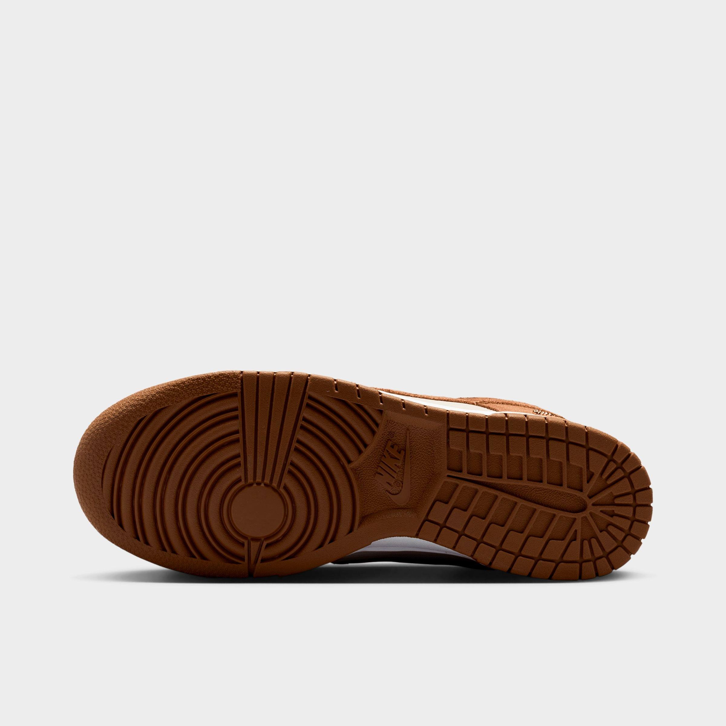 Women's Nithtke Dunk Low Mini Swoosh Casual Shoes - Light British Tan/Cream II/White/Light British Tan - Bottom view