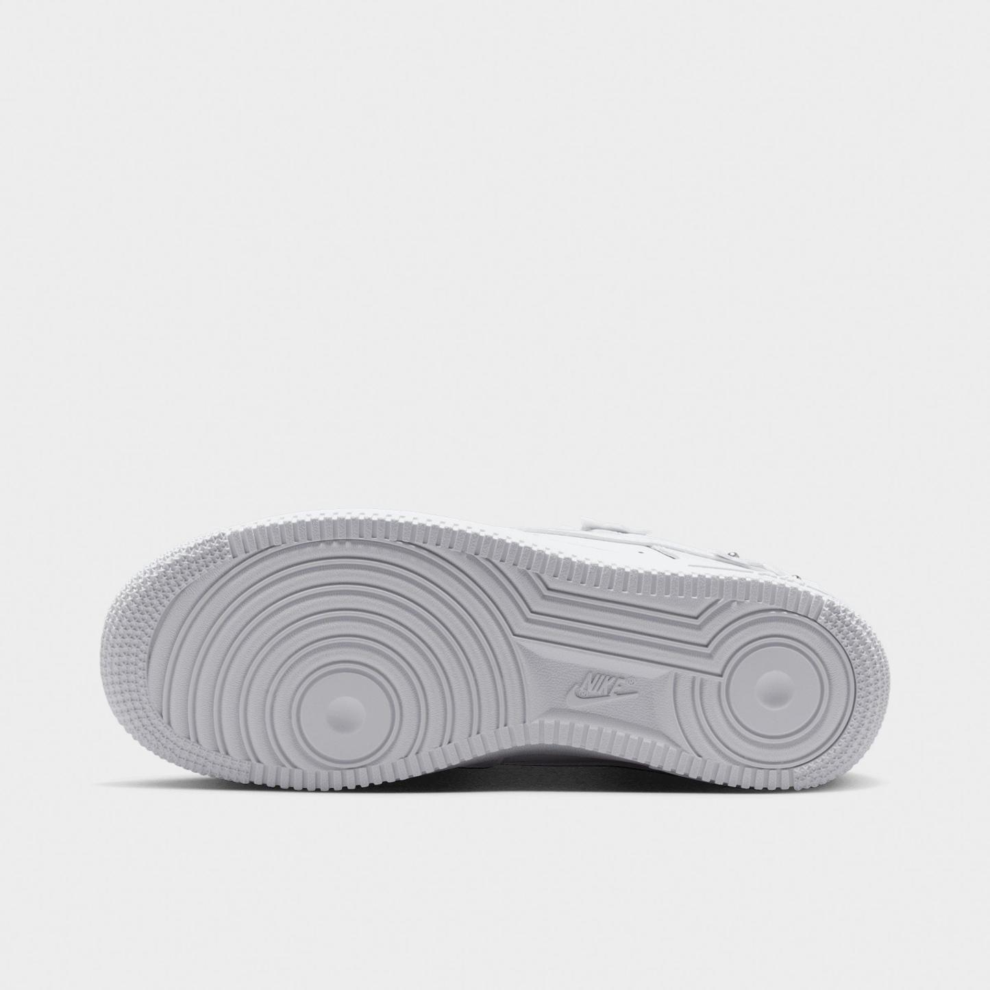 Women's Nithtke Air Force 1 '07 "Florette" Casual Shoes - White/Wolf Grey/Metallic Silver/White - Bottom view