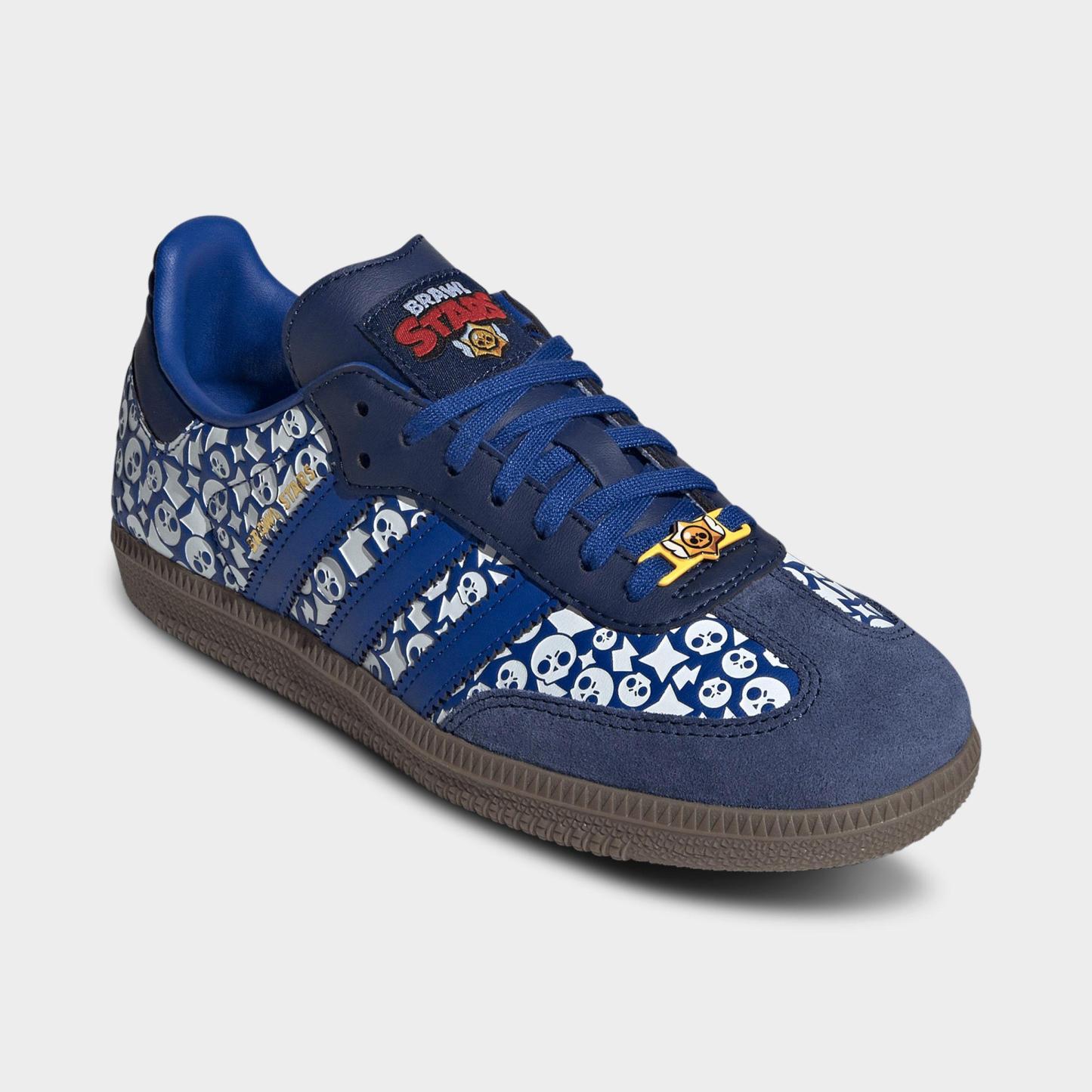 Big Kids' adidas Originals Samba OG Casual Shoes - Part 1 - Royal Blue/Royal Blue/Dark Blue - Both shoes facing left