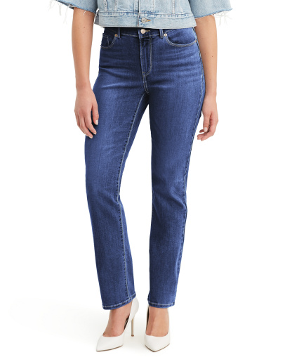 Levi's Women's Classic Mid-Rise Straight-Leg Jeans - Lapis Dark Horse