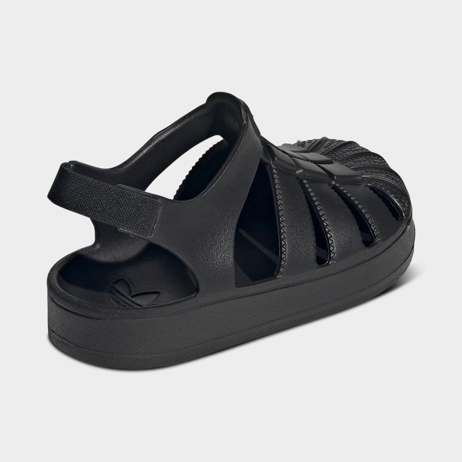 Little Kids' adidas Originals Superstar Sandals - Black/Black/Black - view 4