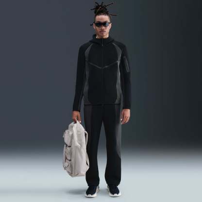 Nike Tech Men's Colour-Block Full-Zip Fleece Windrunner Jacket - Black/Anthracite/Black
