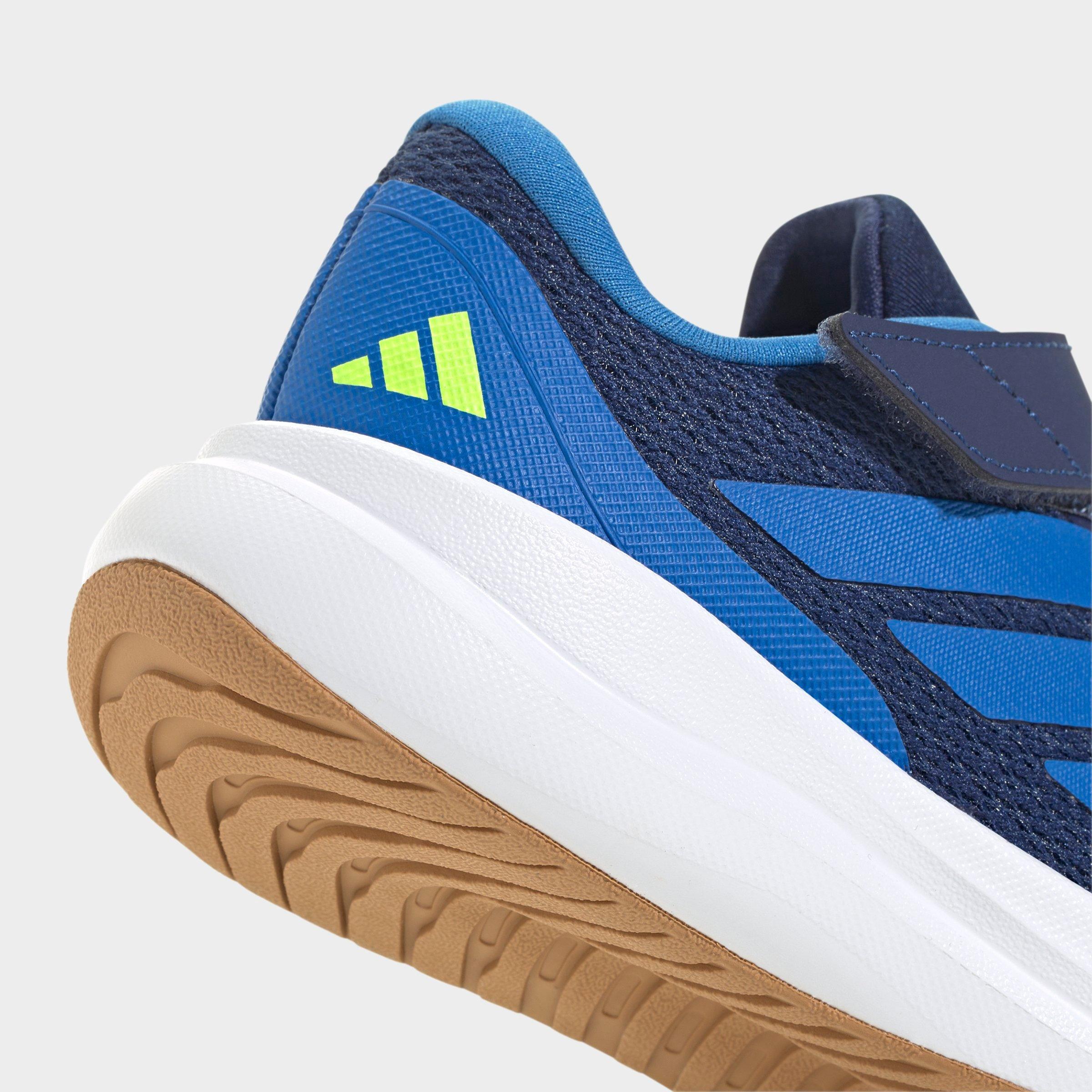 Little Kids' adidas Runfalcon 6 Hook-And-Loop Stretch Lace Casual Shoes - Dark Blue/Bright Royal/Lucid Lemon - Detail shot