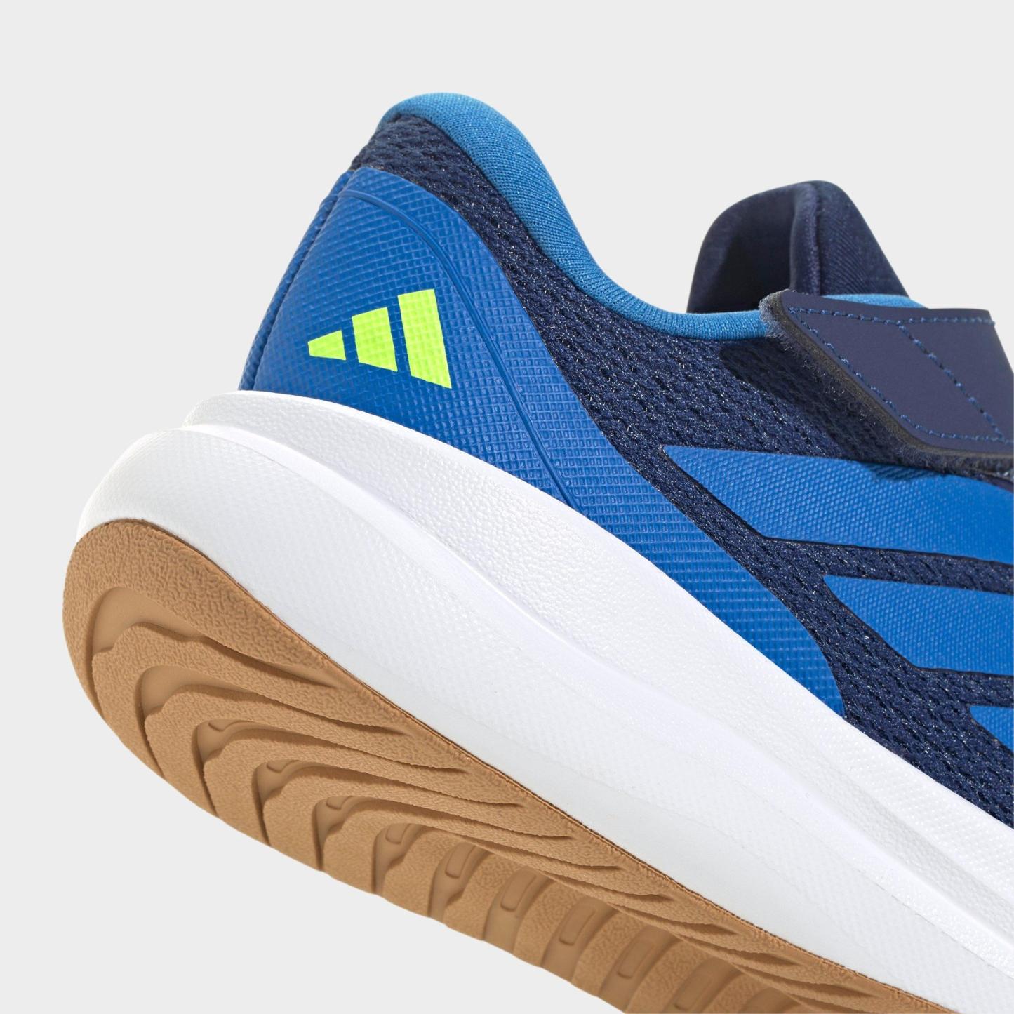 Little Kids' adidas Runfalcon 6 Hook-And-Loop Stretch Lace Casual Shoes - Dark Blue/Bright Royal/Lucid Lemon - Detail shot