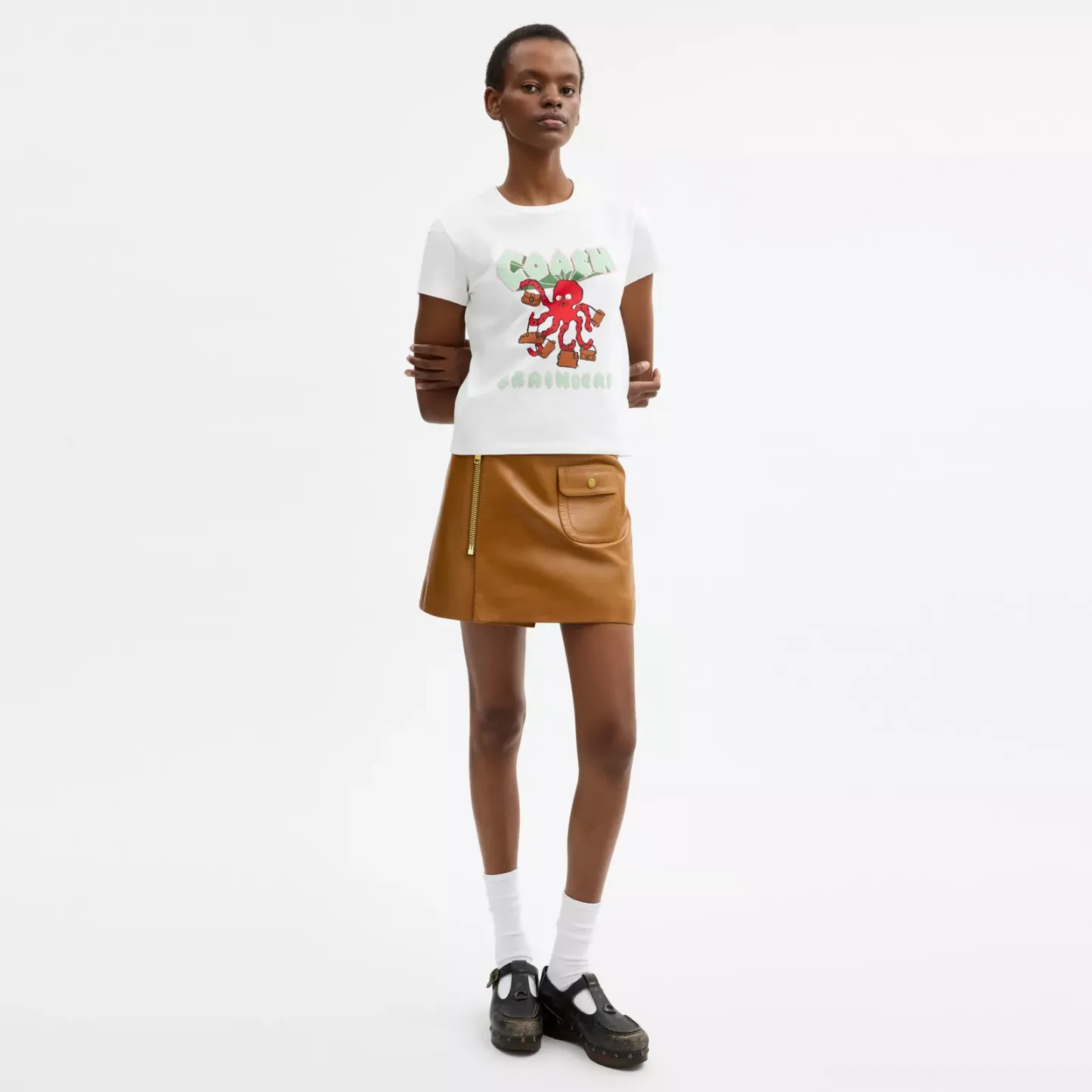 Coach | Brain Dead Octopus 90's T-Shirt - White - view 2