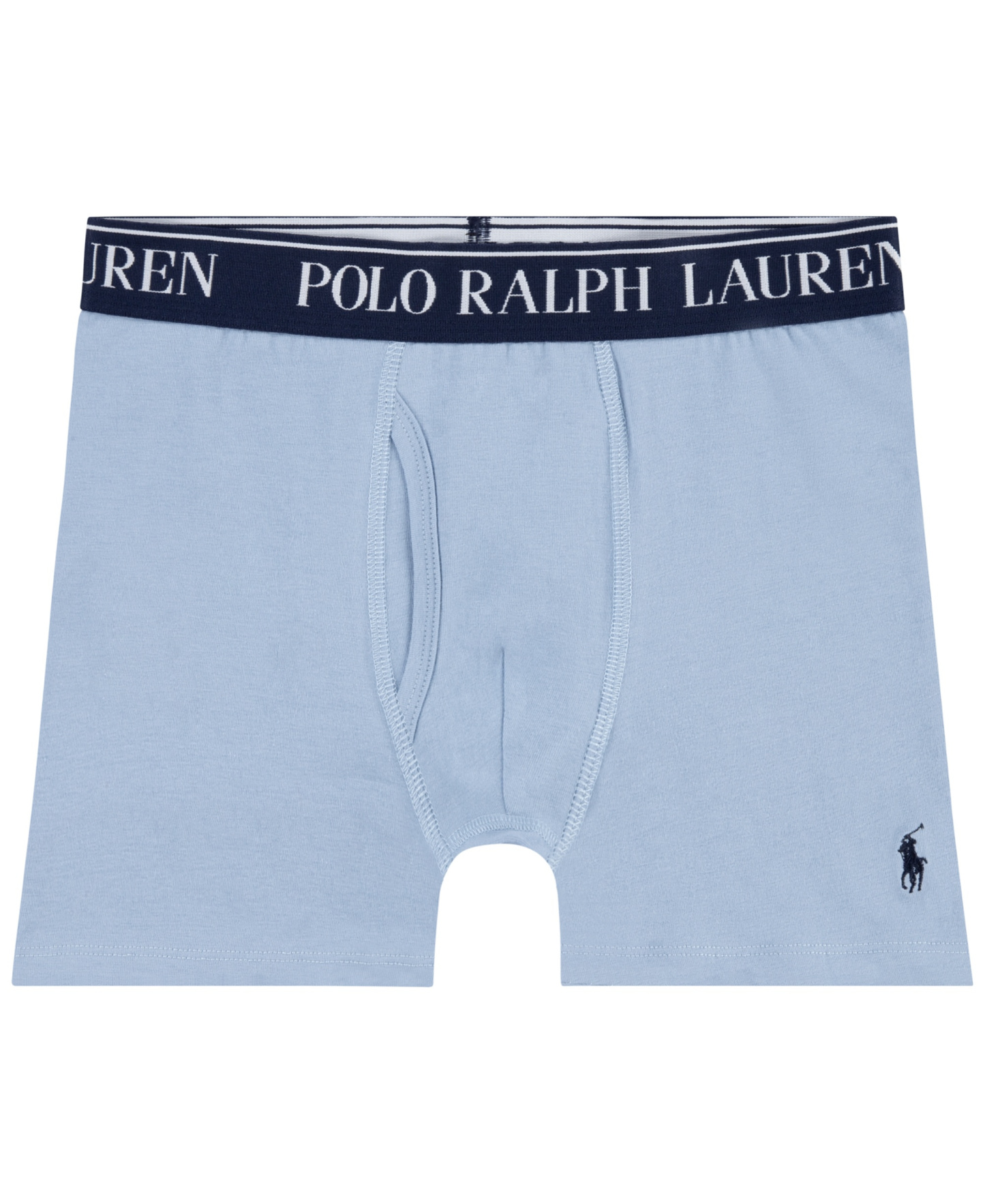 Polo Ralph Lauren Boys' 8-20 Cotton Stretch Boxer Briefs, 3-Pack - Office Blue/White