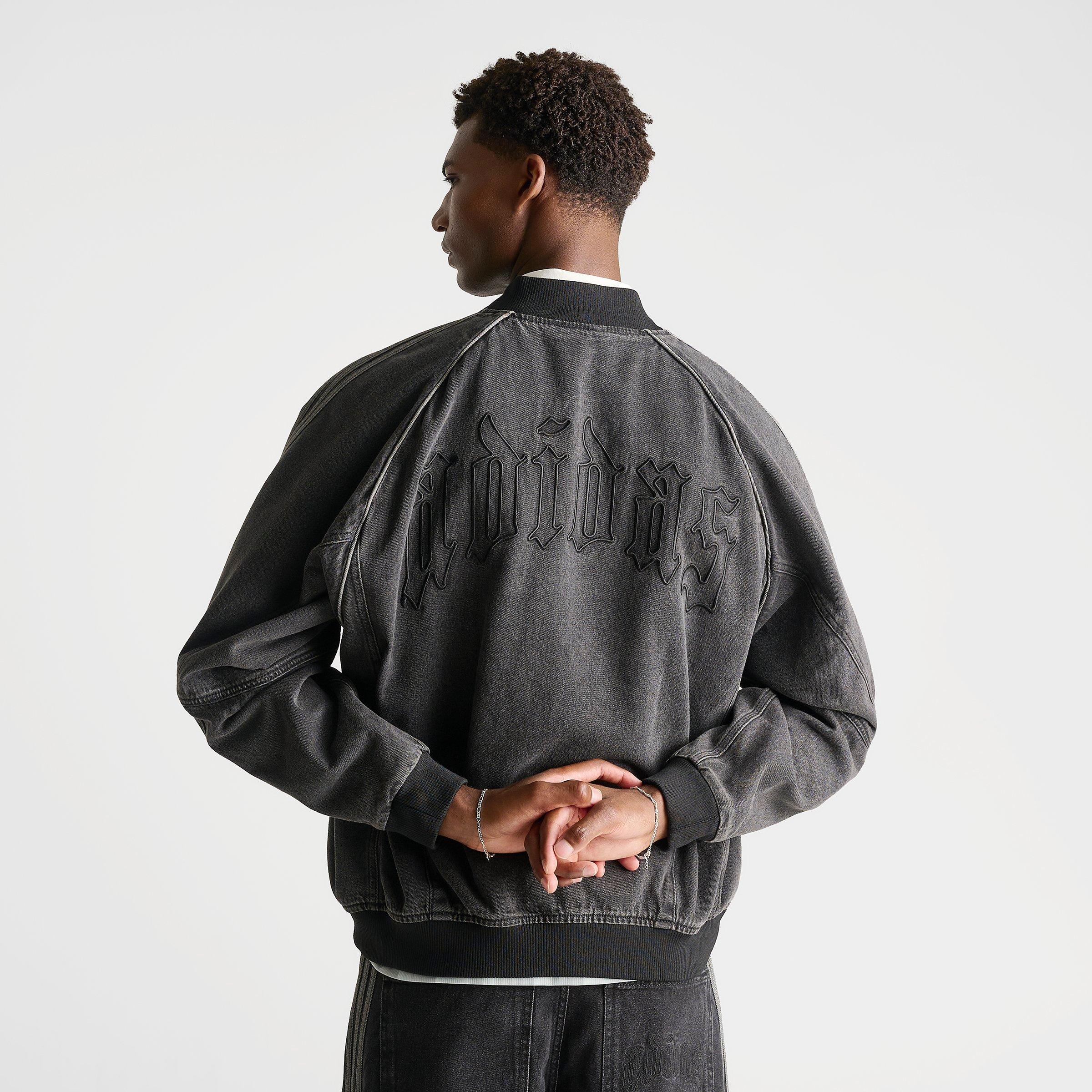 Men's adidas Originals SST Denim Full-Zip Track Top - True Black Denim