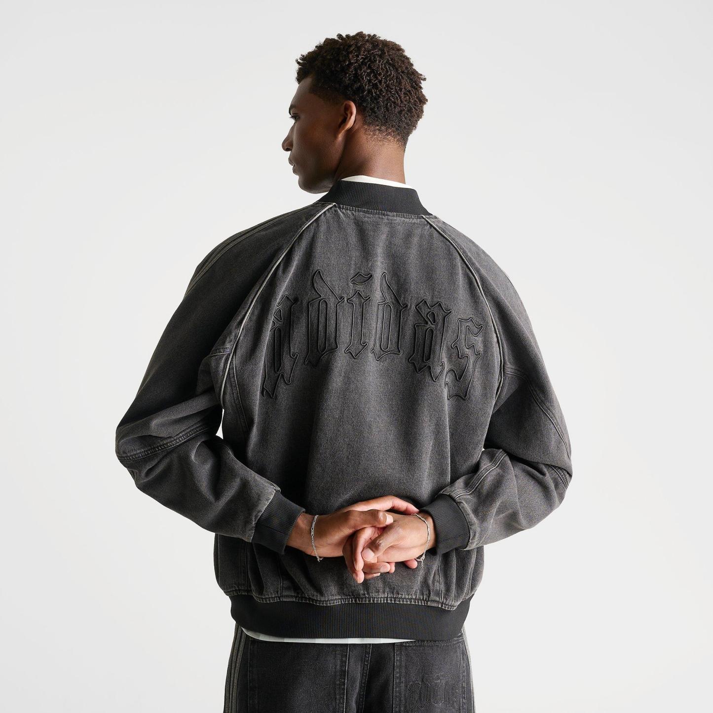 Men's adidas Originals SST Denim Full-Zip Track Top - True Black Denim