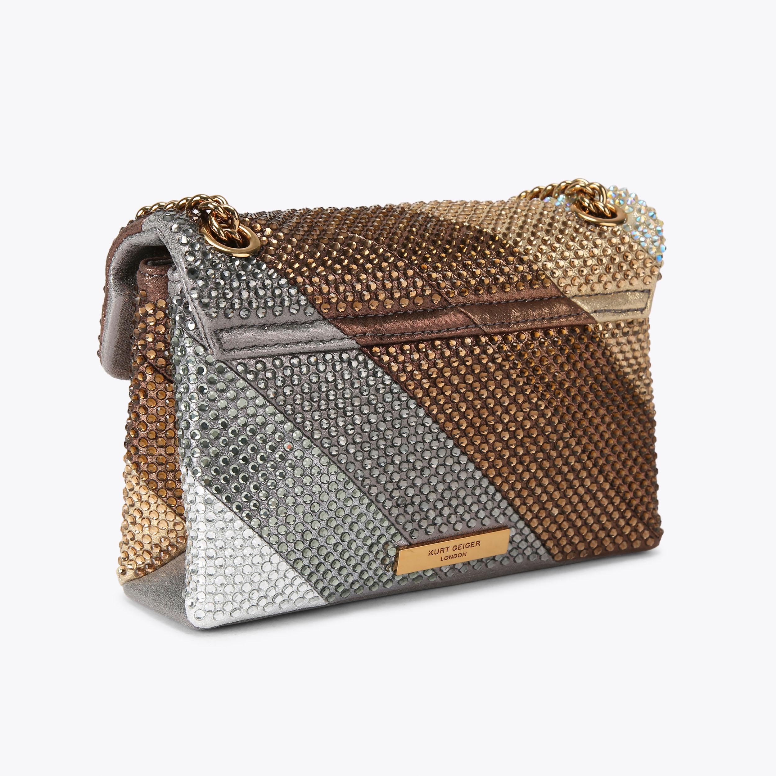 Kurt Geiger London Mini Crystal Kensington Bag - Metallics - view 4