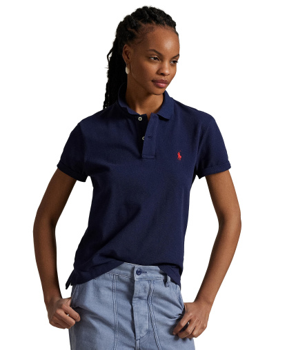 Polo Ralph Lauren Women's Classic-Fit Mesh Polo Shirt - Newport Navy