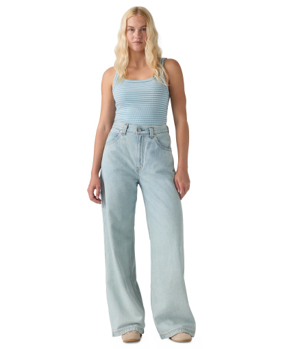Levi's Women's Cinch-Waist Carpenter Lightweight Baggy Jeans - Abraided A