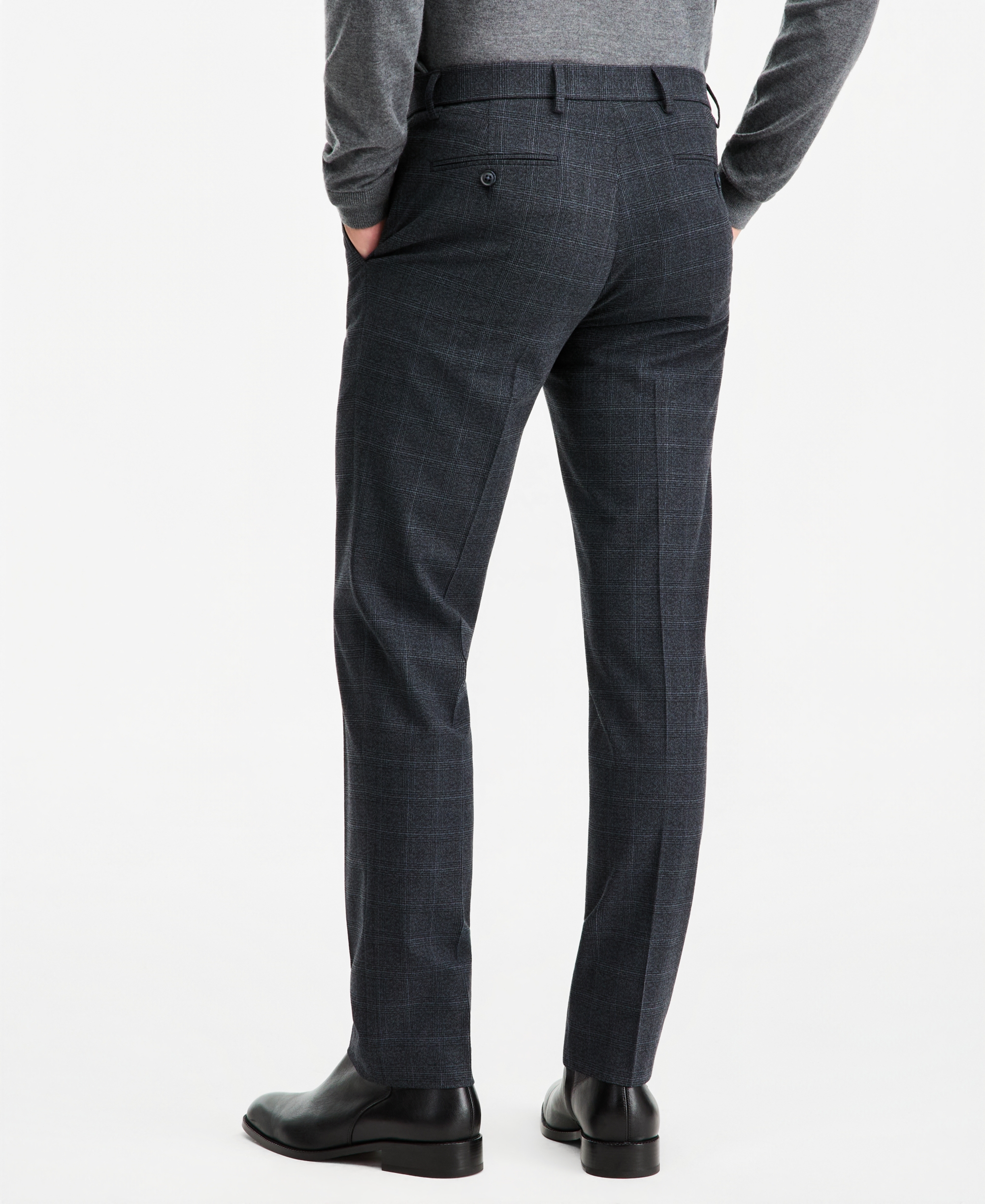 Tommy Hilfiger Men's Modern-Fit Stretch Dress Fall Pants - Blue/grey