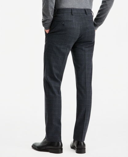 Tommy Hilfiger Men's Modern-Fit Stretch Dress Fall Pants - Blue/grey