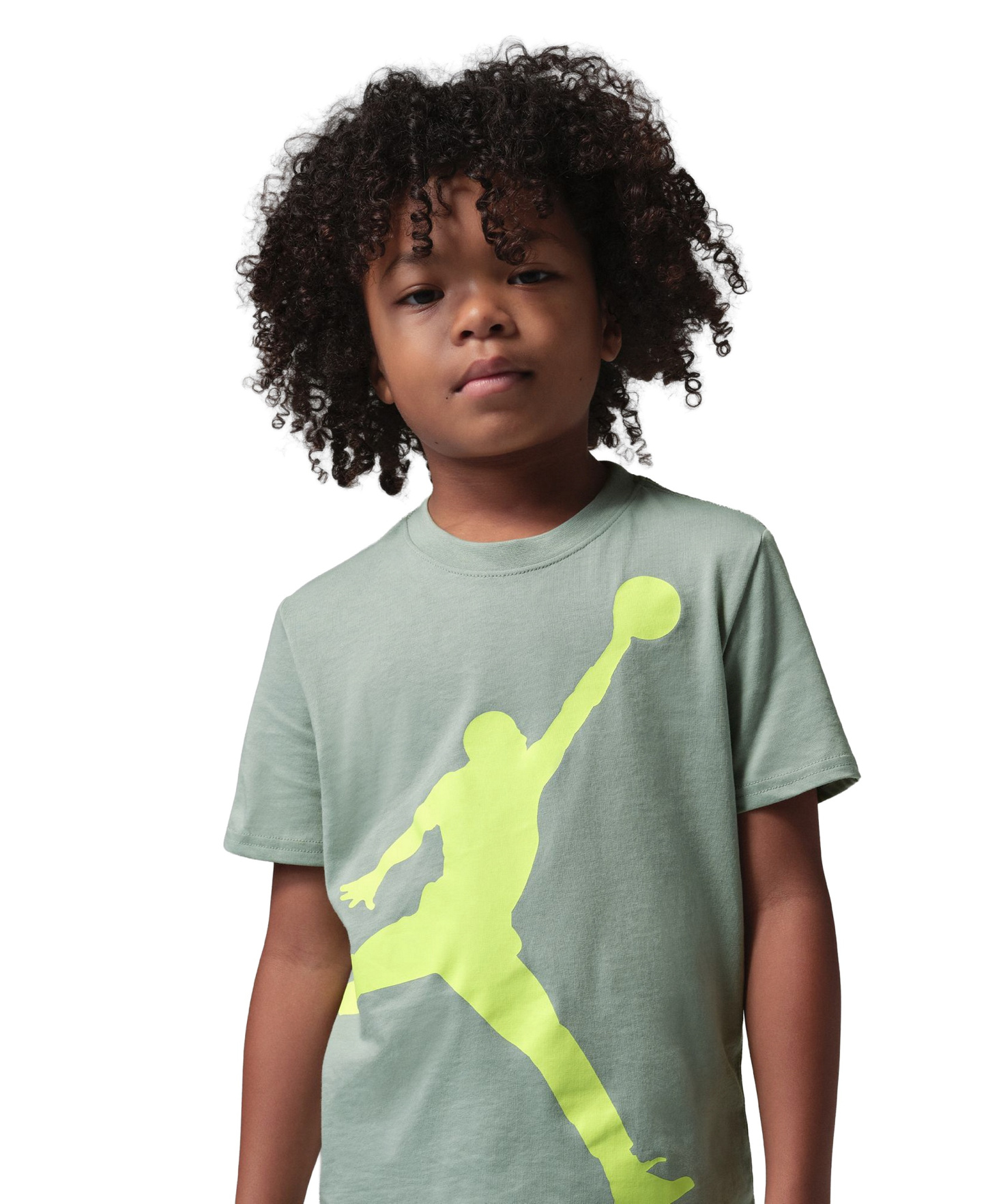 Jordan Boys' 4-7 Jumbo Jumpman T-Shirt and Shorts, 2-Piece Set - Green Abyss