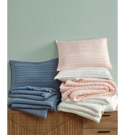 UGG® Devon Textured Comforter Sets - Tahoe Blue