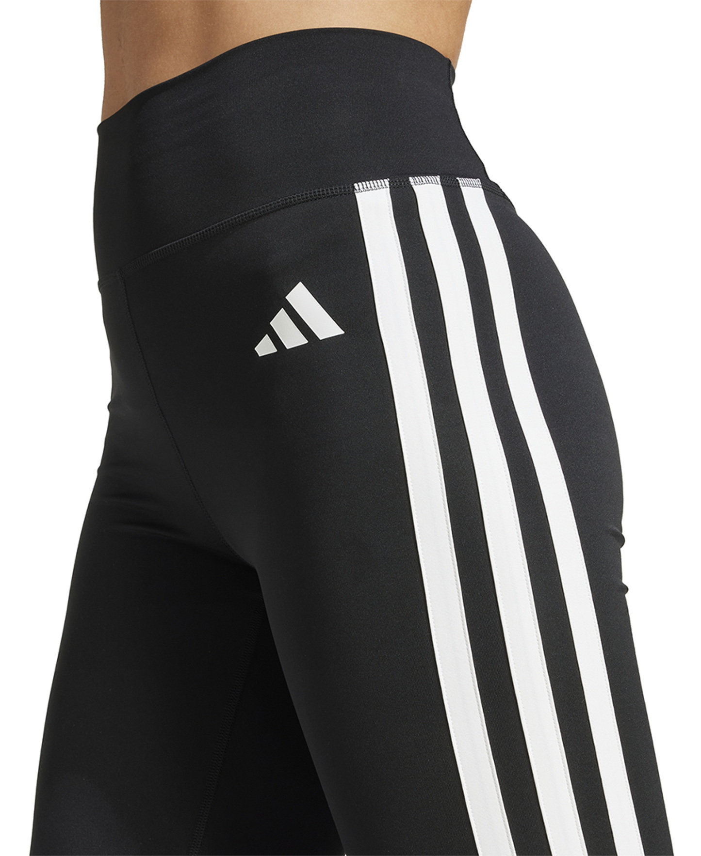 adidas Women's Optime Essentials 3-Stripes Flared Leggings - Black/White