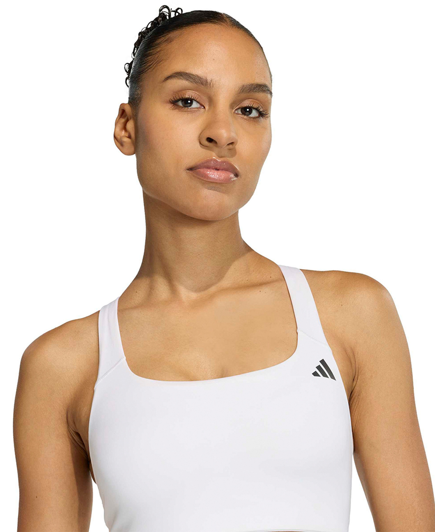 adidas Women's Workout Square Neck Support Bra - White
