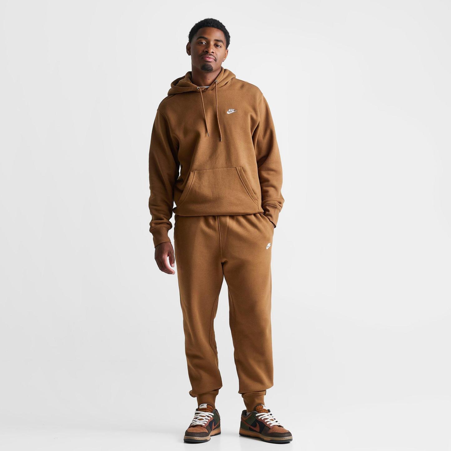 Men's Nithtke Club Fleece Premium Jogger Pants - Part 1 - Ale Brown/Ale Brown/White