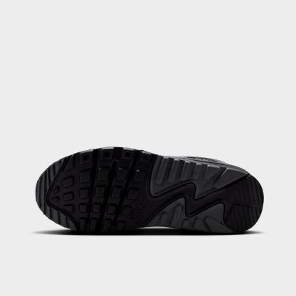 Big Kids' Nithtke Air Max 90 Casual Shoes - Black/Dark Smoke Grey/Light Carbon/Black - Bottom view