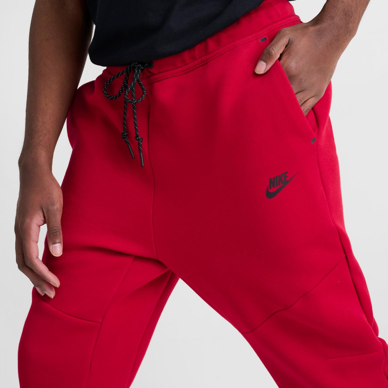 Men's Nike Tech Fleece Jogger Pants - Gym Red/Black