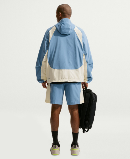 Nike Men's Tech Dri-FIT Full-Zip Windrunner Jacket - Work Blue/Coconut Milk/Black