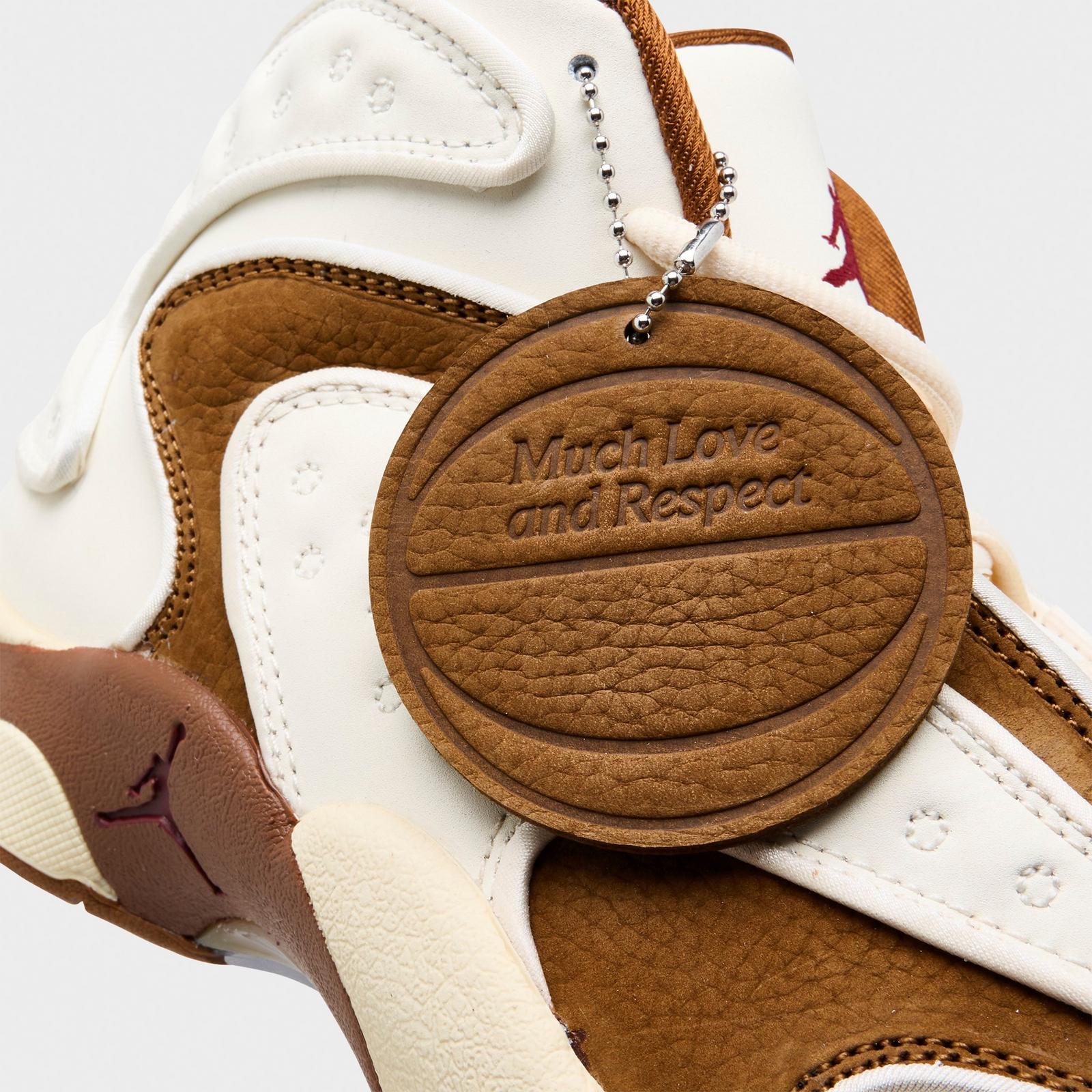 Women's Air Jordan OG Casual Shoes - Pale Ivory/Light British Tan/Muslin/Track Red - view 3