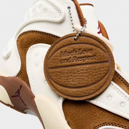 Women's Air Jordan OG Casual Shoes - Pale Ivory/Light British Tan/Muslin/Track Red - view 3