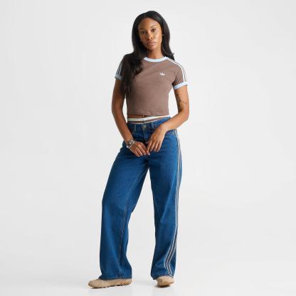 Women's adidas Originals adicolor 3-Stripes Baby T-Shirt - Earth Strata