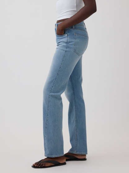 High Rise '90s Slim Straight Jeans - Light indigo