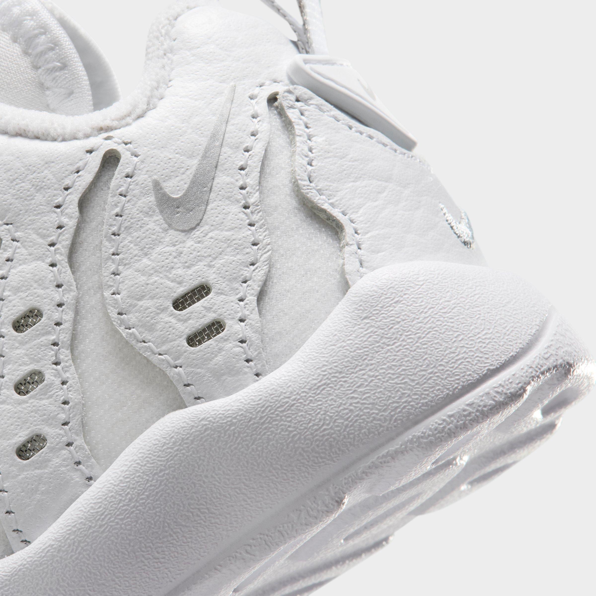 Kids' Toddler Nithtke Air DT Max ‘96 Low Casual Shoes - White/Metallic Silver/White/Light Smoke Grey - Detail shot