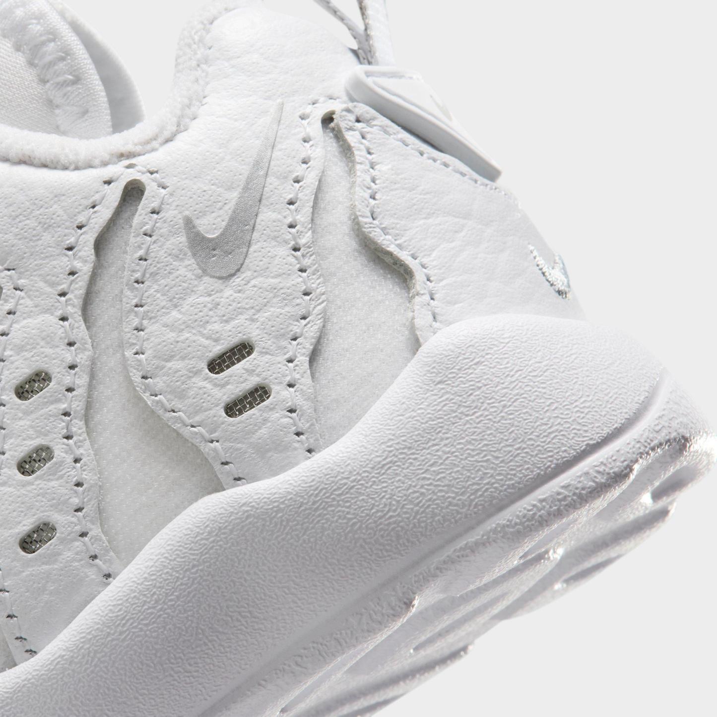 Kids' Toddler Nithtke Air DT Max ‘96 Low Casual Shoes - White/Metallic Silver/White/Light Smoke Grey - Detail shot