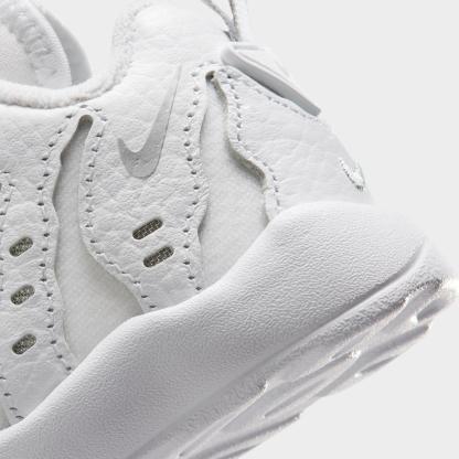 Kids' Toddler Nithtke Air DT Max ‘96 Low Casual Shoes - White/Metallic Silver/White/Light Smoke Grey - Detail shot