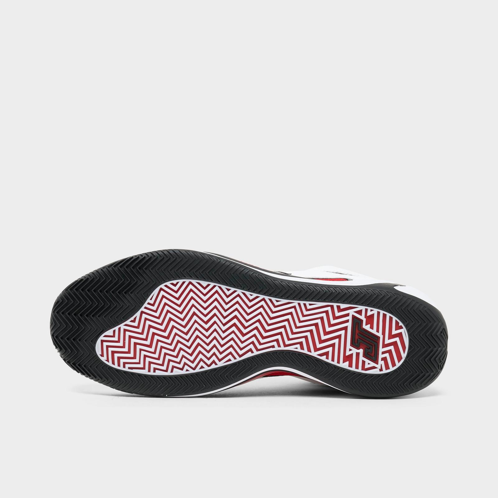 Men's Jordan Tatum 4 Basketball Shoes - White/University Red/Black - view 6