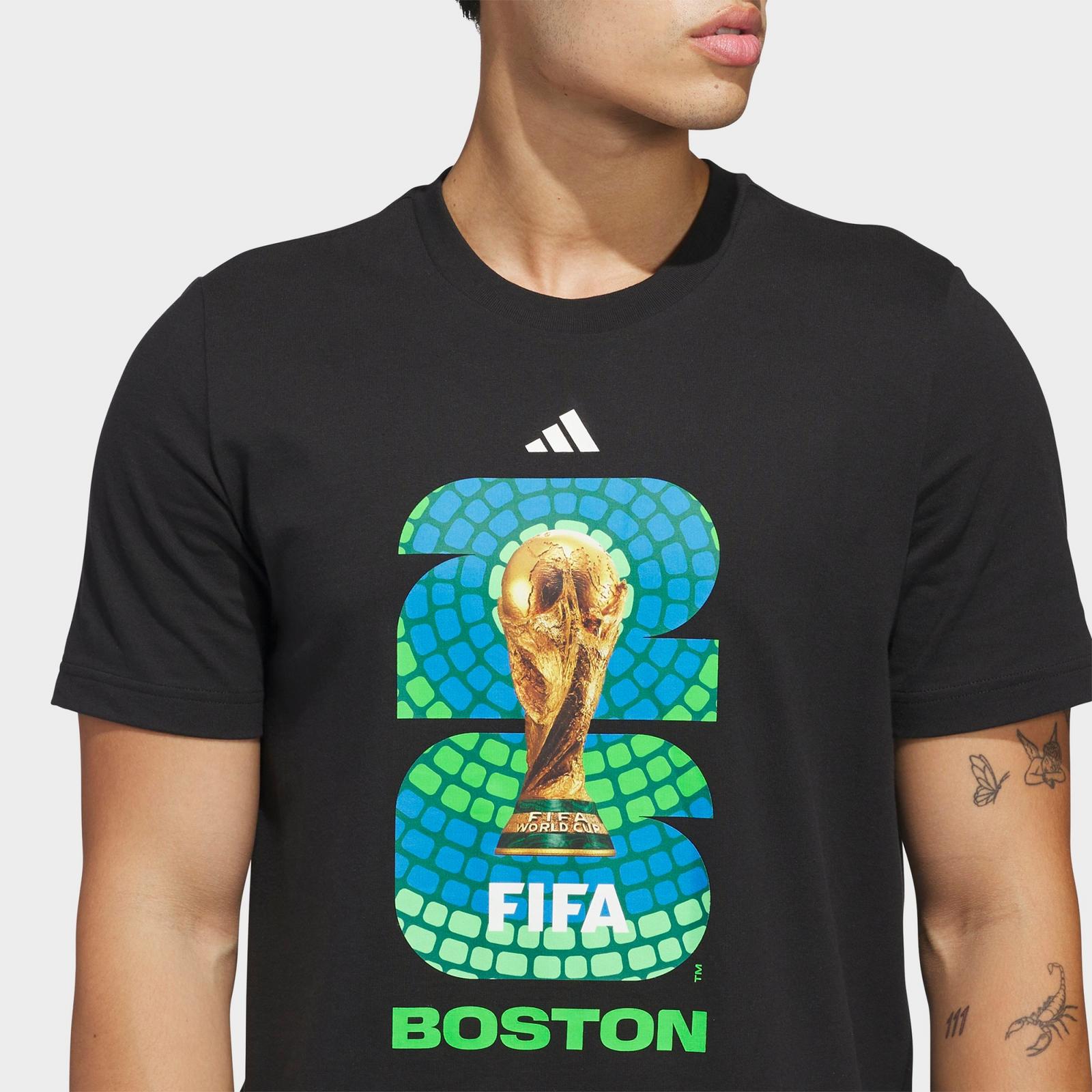 Men's adidas Soccer FIFA World Cup 26™ Host City Boston Graphic T-Shirt - Black - view 4