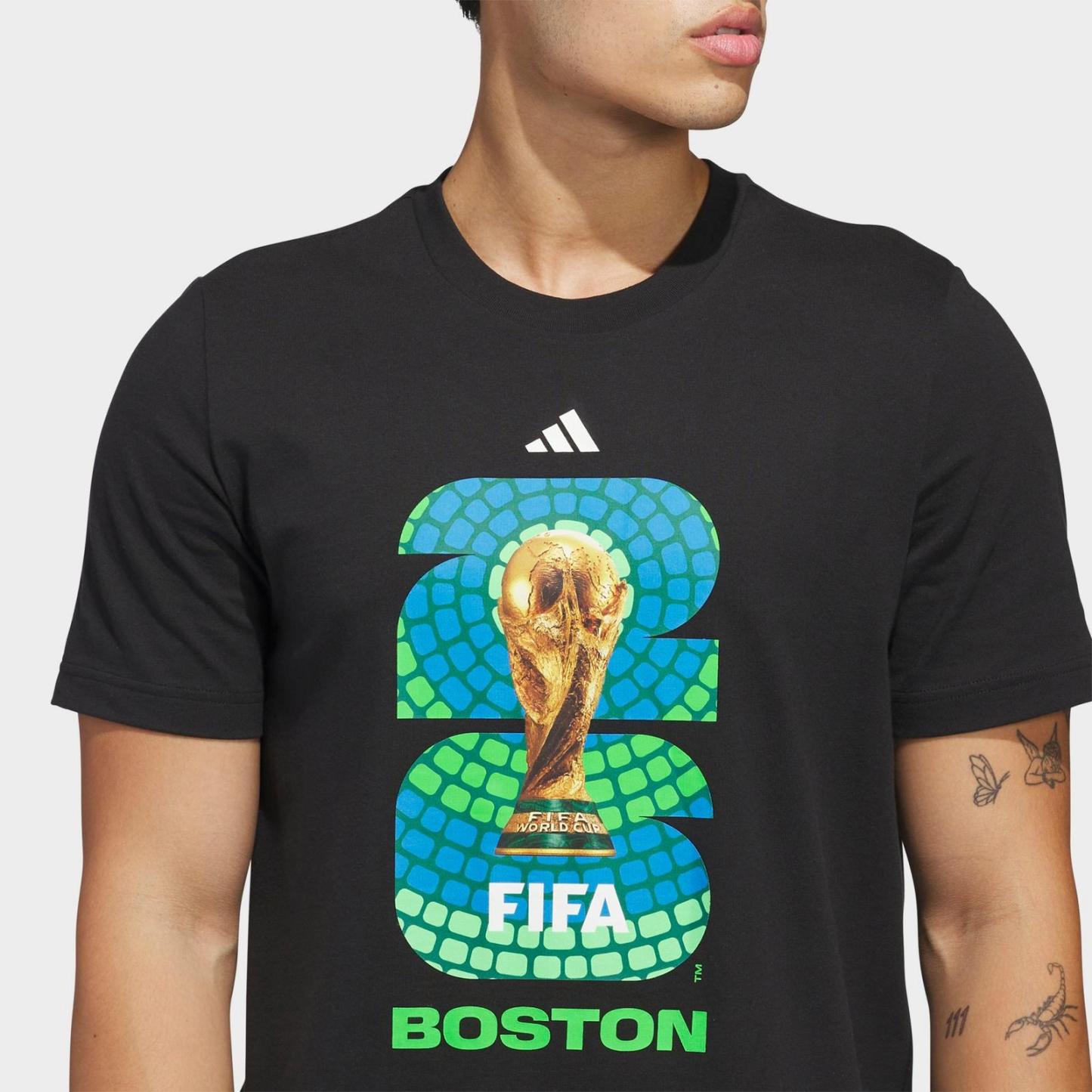 Men's adidas Soccer FIFA World Cup 26™ Host City Boston Graphic T-Shirt - Black - view 4