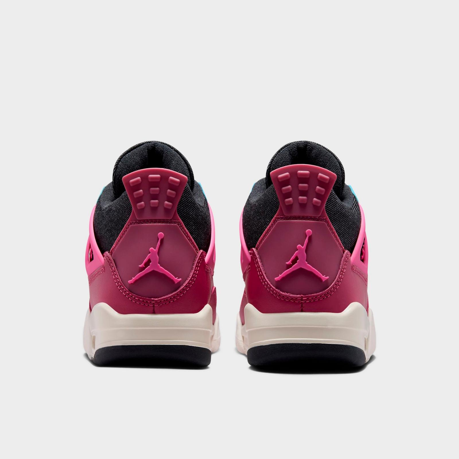 Girls' Big Kids' Air Jordan Retro 4 Basketball Shoes - Sweet Beet/Desert Pink/Off Noir/Chalk - view 4
