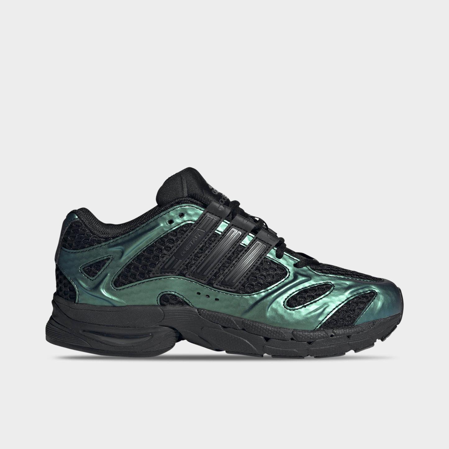 Women's adidas Originals Adistar MLD Casual Shoes - Core Black/Core Black/Carbon - Left shoe facing left. Outside of the shoe.
