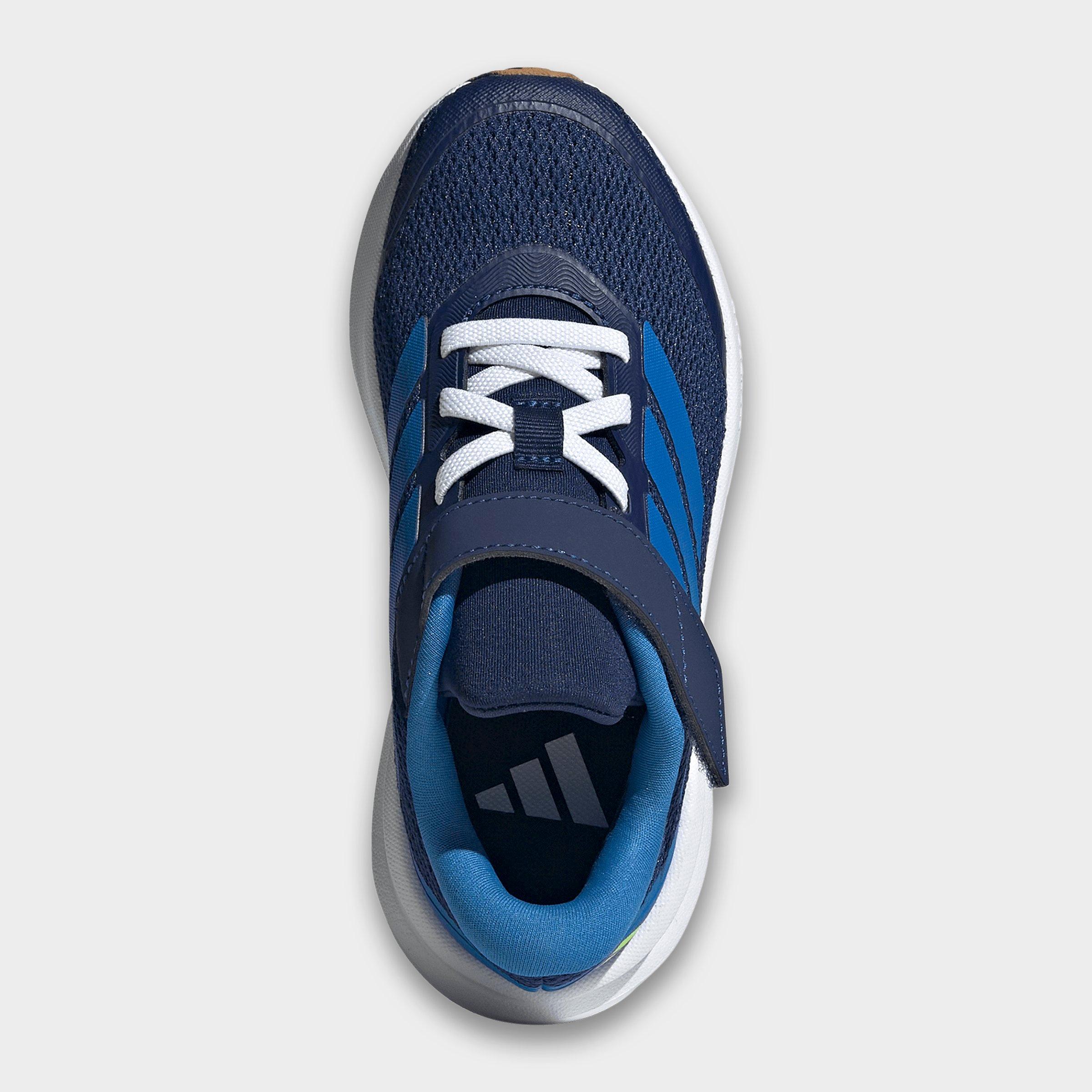 Little Kids' adidas Runfalcon 6 Hook-And-Loop Stretch Lace Casual Shoes - Dark Blue/Bright Royal/Lucid Lemon - Top view