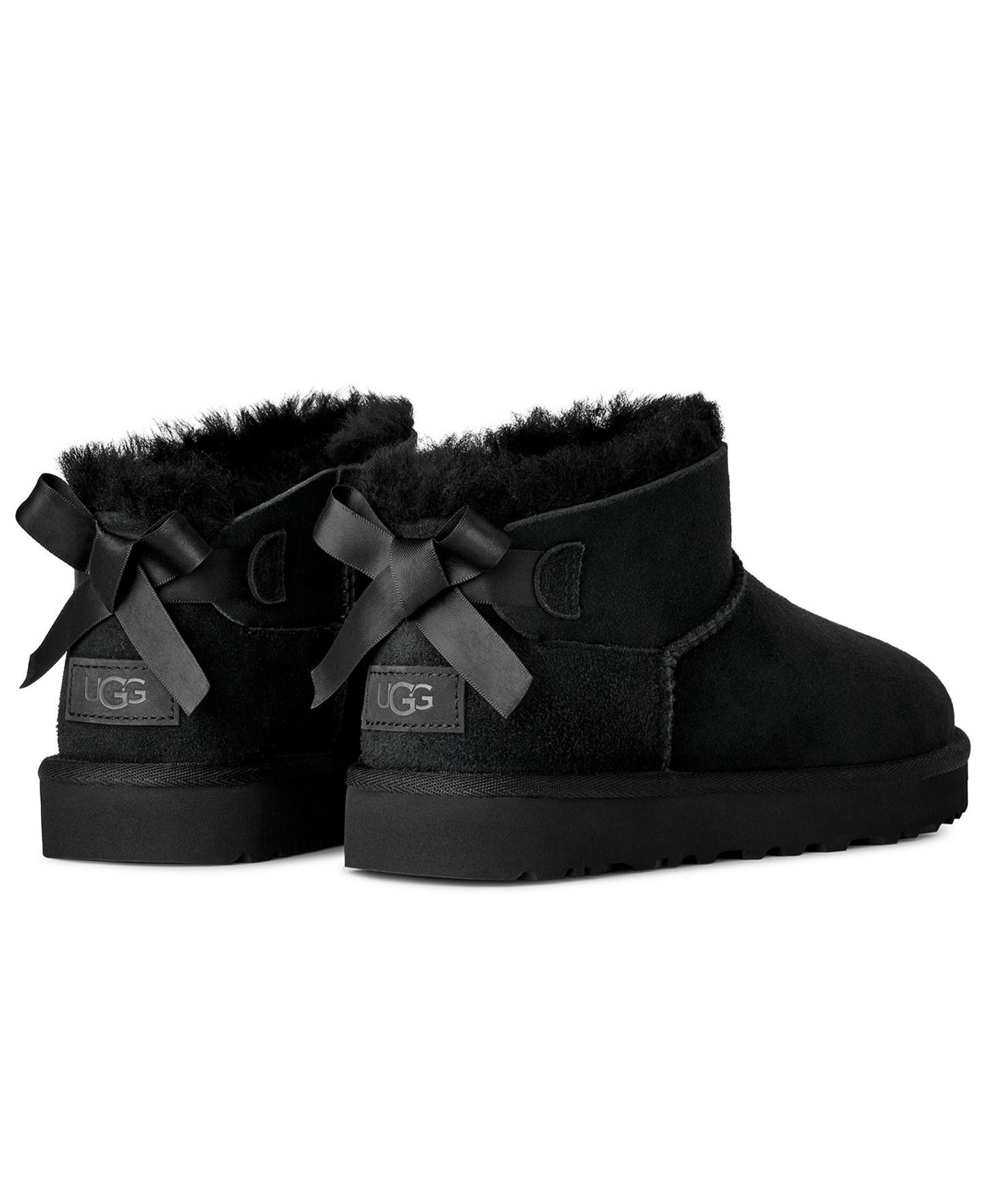 UGG® Women's Ultra Mini Bailey Bow Round Toe Booties - Black