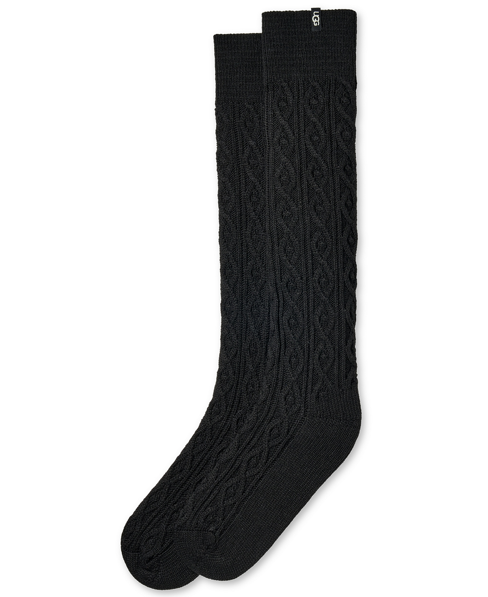 UGG® Women's Rensa Cable-Knit Knee-High Socks - Black