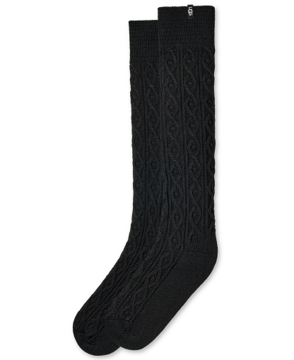 UGG® Women's Rensa Cable-Knit Knee-High Socks - Black