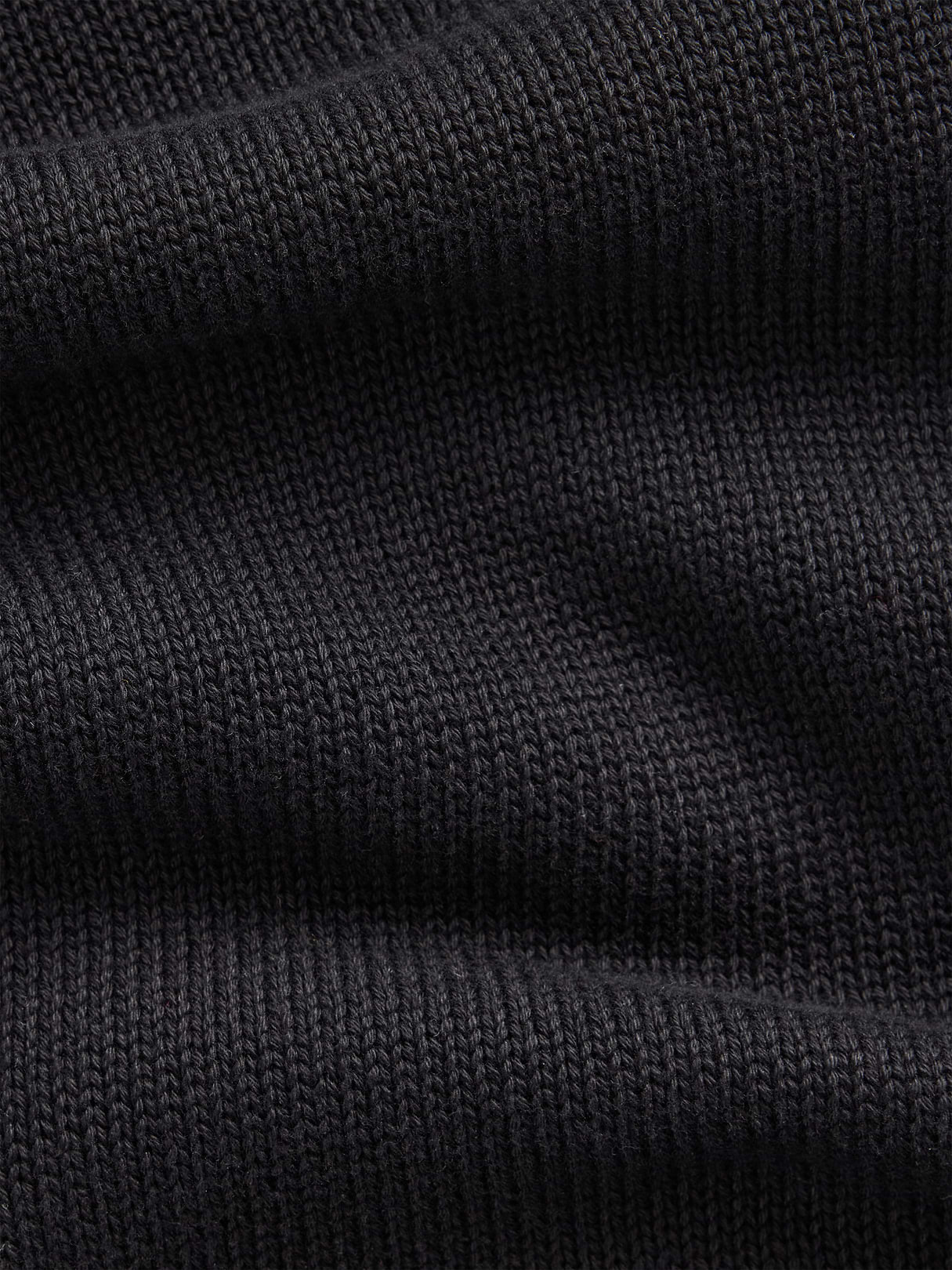 100% Cotton Oversized Mockneck Sweater - Black