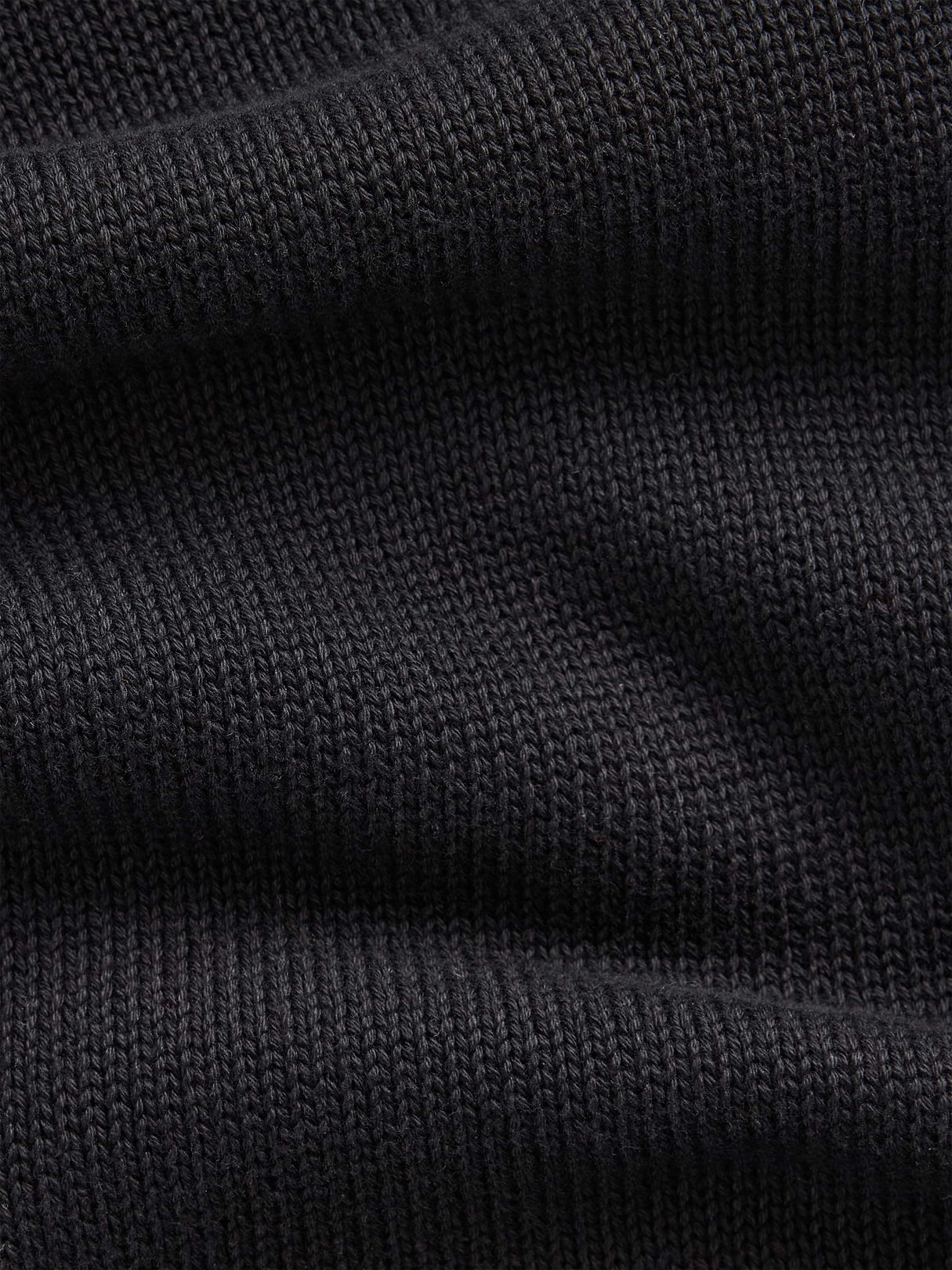 100% Cotton Oversized Mockneck Sweater - Black