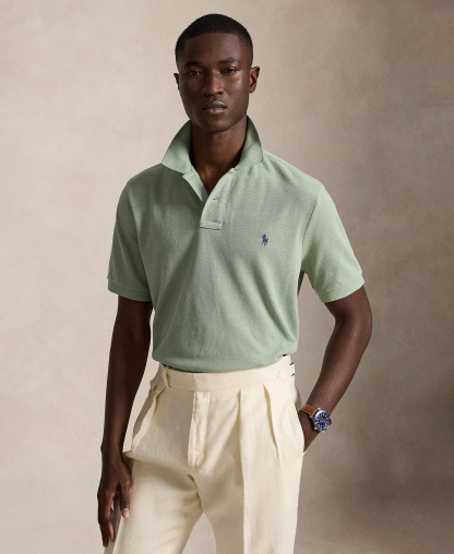 Polo Ralph Lauren Men's Custom Slim-Fit Mesh Polo Shirt - Light Green