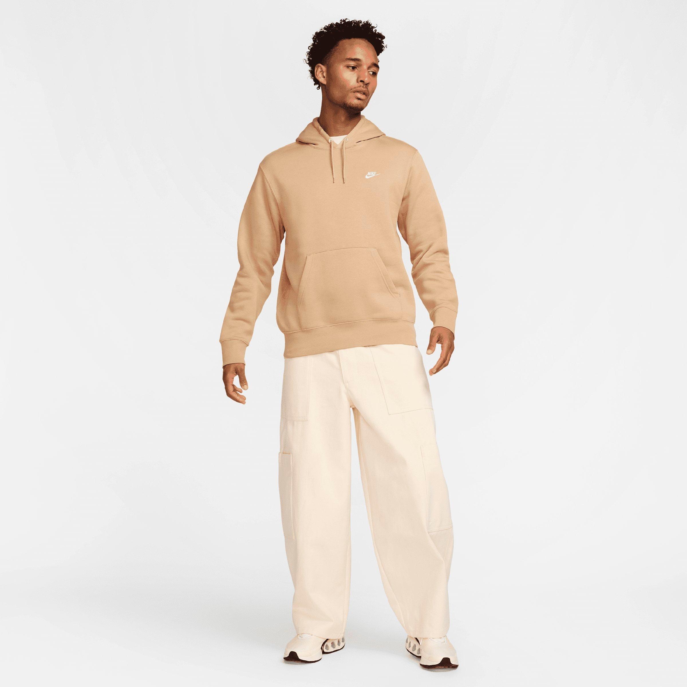 Men's Nithtke Club Fleece Premium Embroidered Pullover Hoodie - Part 1 - Parachute Beige/Parachute Beige/White