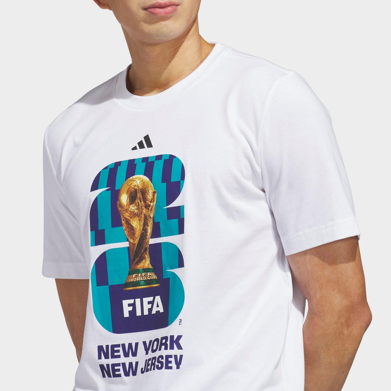 Men's adidas Soccer FIFA World Cup 26™ Host City New York New Jersey Graphic T-Shirt - White - view 4