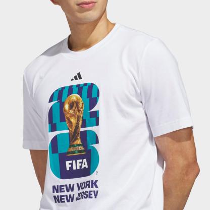 Men's adidas Soccer FIFA World Cup 26™ Host City New York New Jersey Graphic T-Shirt - White - view 4