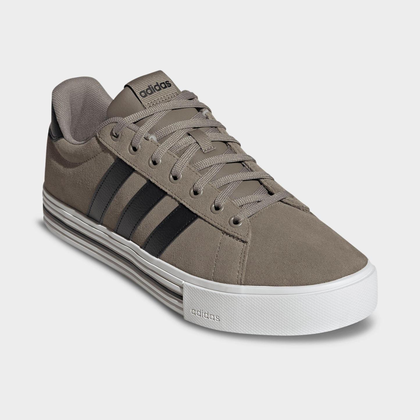 Men's adidas Daily 4.0 Casual Shoes (Big Kids' Sizes Available) - Part 1 - Clay/Core Black/Cloud White - Both shoes facing left