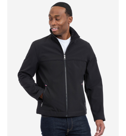 Tommy Hilfiger Men's Softshell Hipster Long-Sleeve Jacket - Black