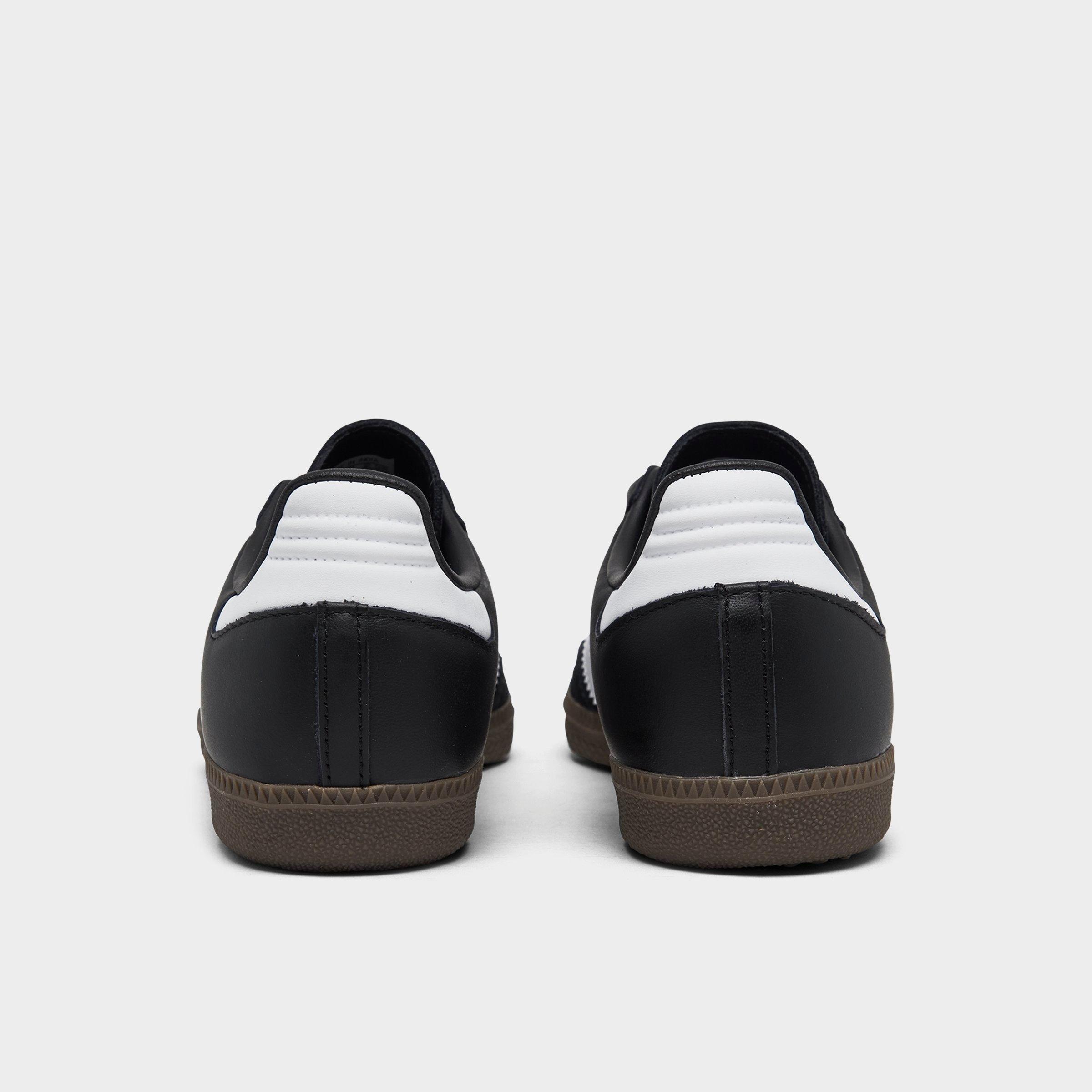 Women's adidas Originals Samba OG Casual Shoes - Part 6 - Black/White/Clear Granite - Back view